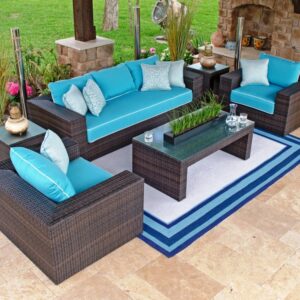 AD-061 Wicker Living Sofa Set